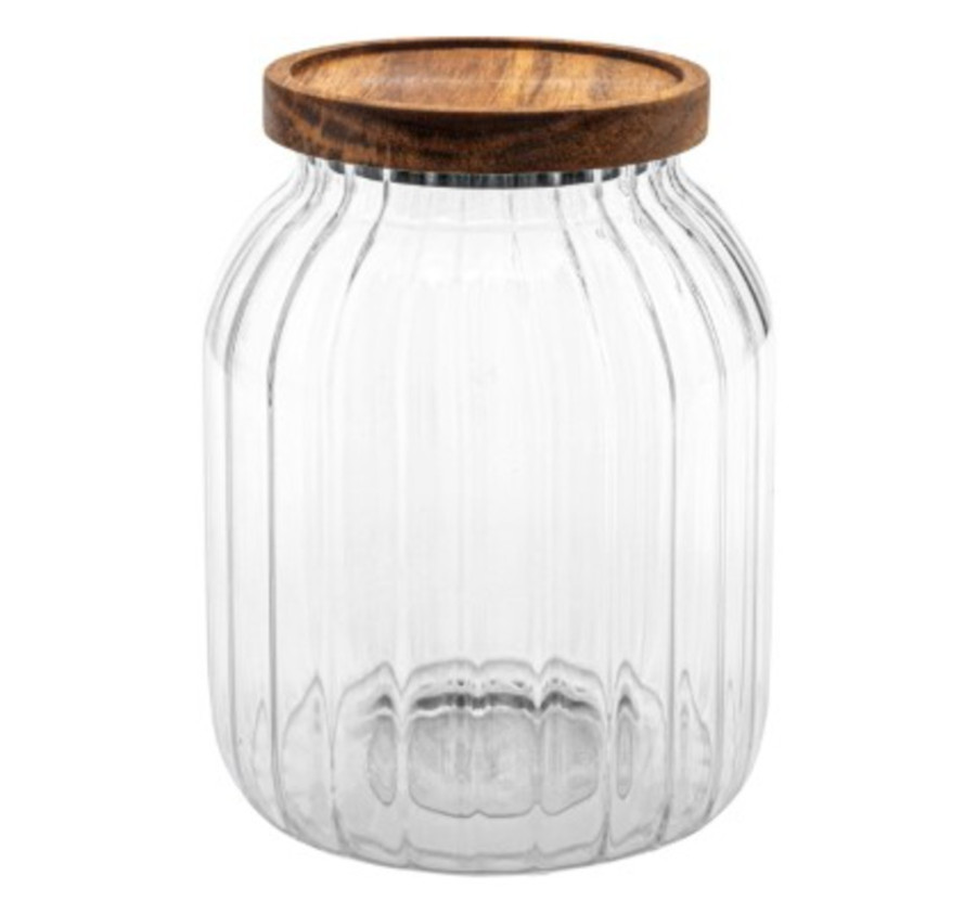 BOCAL EN VERRE ET ACACIA 2L