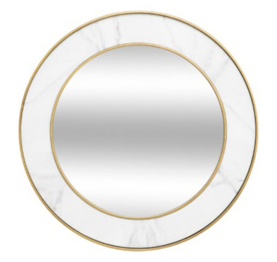 MIROIR METAL EFFET MARBRE︱Lory