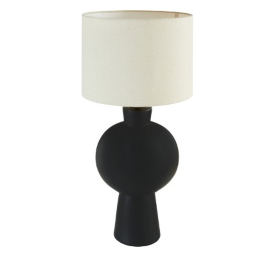LAMPE EN CERAMIQUE NOIR H.59CM