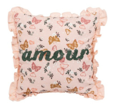 COUSSIN CARRE EN COTON BRODE︱Lory