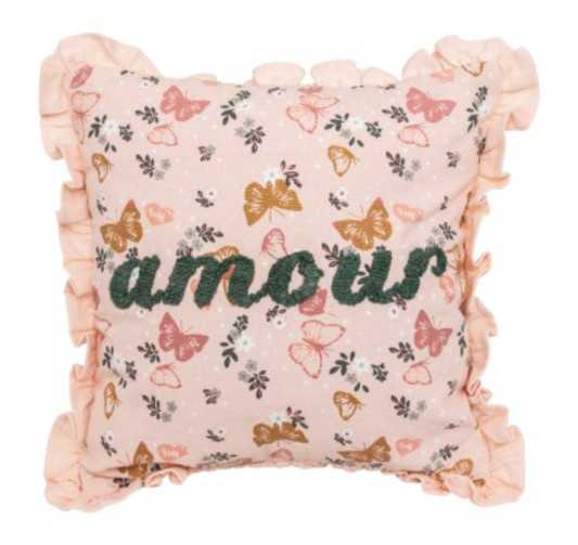 COUSSIN CARRE EN COTON BRODE︱Lory