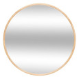 MIROIR ROND EN BOIS BEIGE