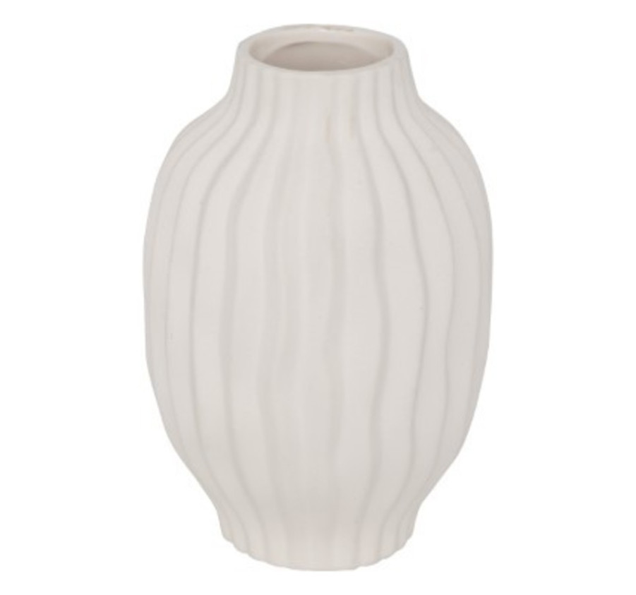 VASE STRIE EN CERAMIQUE