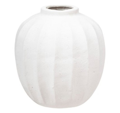 VASE BOULE EN CERAMIQUE BLANC︱Lory