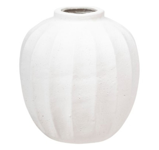 VASE BOULE EN CERAMIQUE BLANC︱Lory