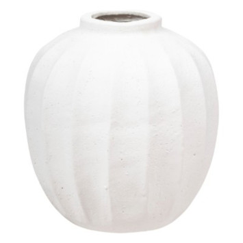 VASE BOULE EN CERAMIQUE BLANC︱Lory