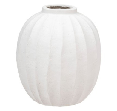 VASE BOULE EN CERAMIQUE BLANC︱Lory