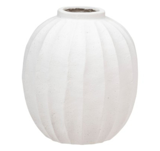 VASE BOULE EN CERAMIQUE BLANC︱Lory