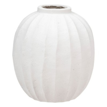 VASE BOULE EN CERAMIQUE BLANC︱Lory