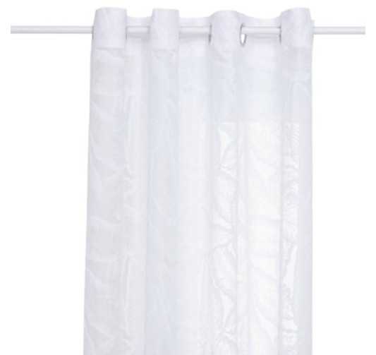 VOILAGE MOTIF FEUILLES BLANC︱Lory