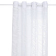 VOILAGE MOTIF FEUILLES BLANC