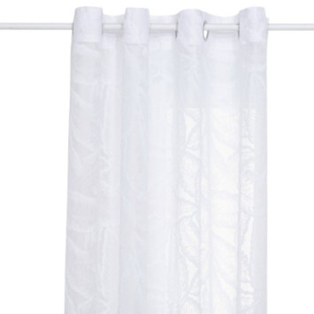 VOILAGE MOTIF FEUILLES BLANC︱Lory