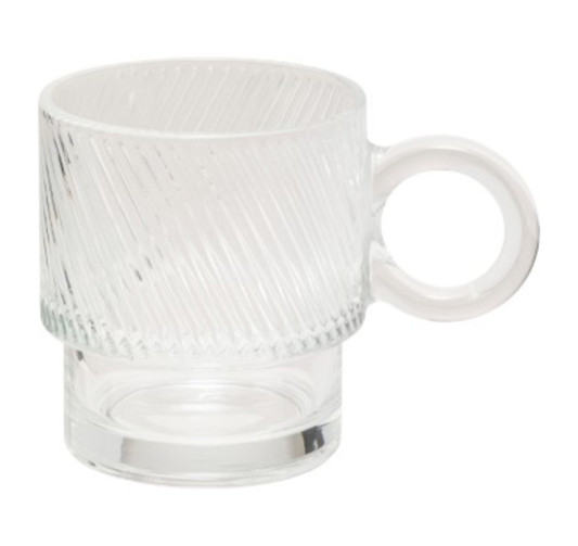 MUG M RAINURES TRANSPARENT︱Lory