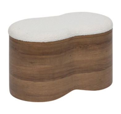 BANC COFFRE EN BOIS BOUCLETTE︱Lory