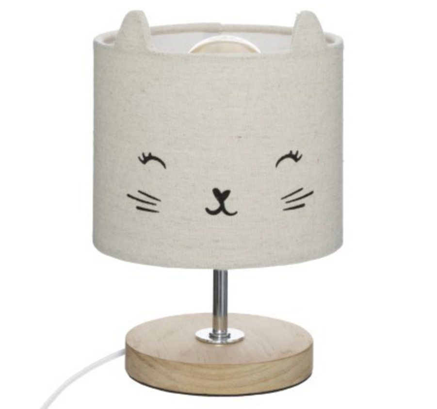 LAMPE DE CHEVET CHAT H.21CM