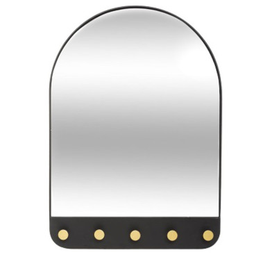 MIROIR EN METAL NOIR AVEC 5︱Lory