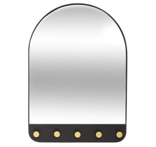 MIROIR EN METAL NOIR AVEC 5︱Lory