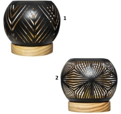 LANTERNE LED BASE EN BOIS︱Lory