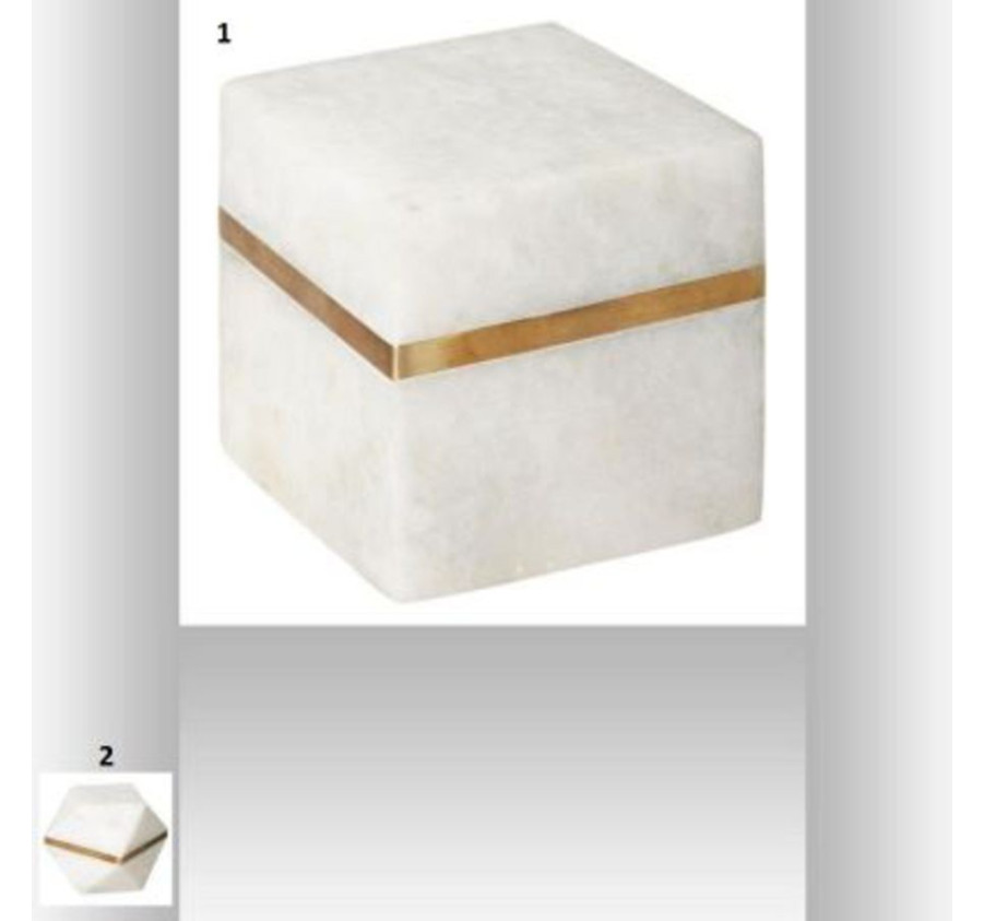 DECORATION MARBRE BLANC LISERE