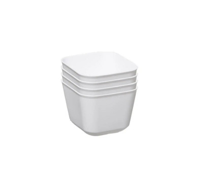 LOT DE 4 BACS CARRES 8.5X8.5CM︱Lory