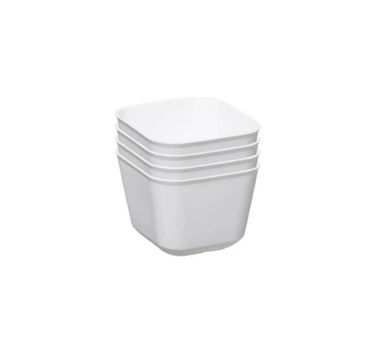 LOT DE 4 BACS CARRES 8.5X8.5CM︱Lory
