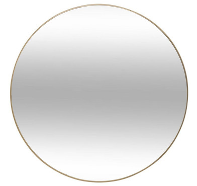 MIROIR ROND EN METAL DORE︱Lory