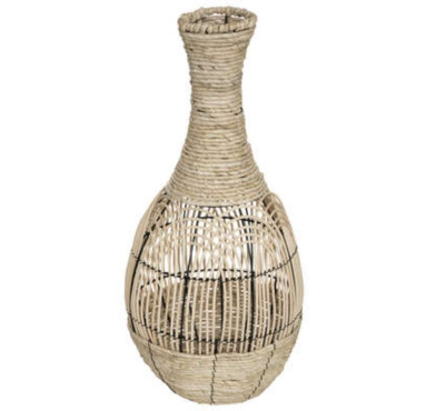 VASE DECO EN ROTIN ET METAL︱Lory