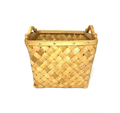 PANIER BOIS NATUREL AVEC ANSES︱Lory