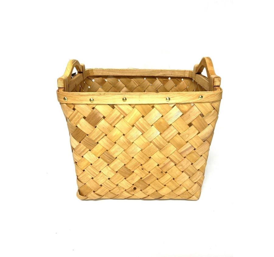 PANIER BOIS NATUREL AVEC ANSES