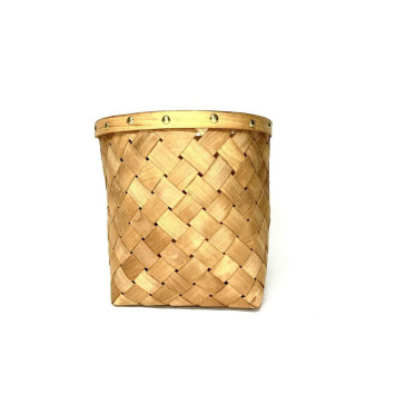 PANIER ROND EN BOIS CLAIR︱Lory