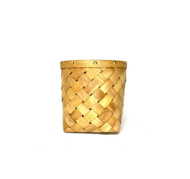 PANIER ROND EN BOIS CLAIR︱Lory