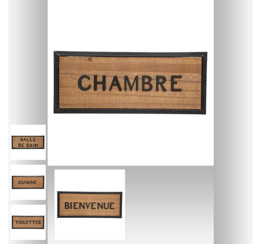 PLAQUE DE PORTE EN BOIS ET