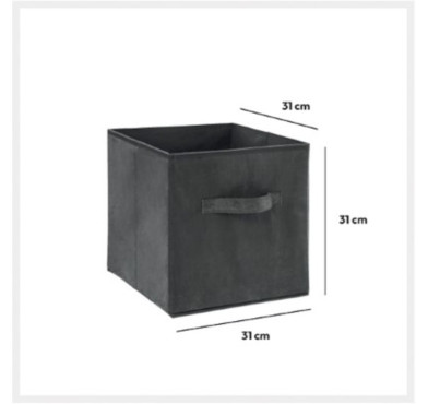 BOITE RANGEMENT VELOURS GRIS︱Lory