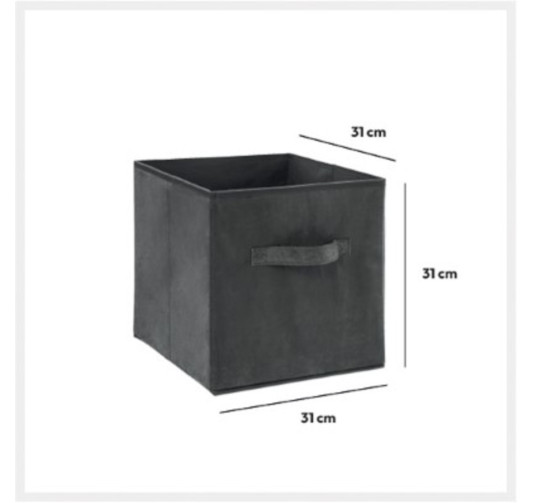 BOITE RANGEMENT VELOURS GRIS︱Lory