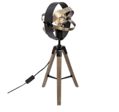 LAMPE TREPIED FIBI EN BOIS︱Lory