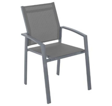 FAUTEUIL AVEC ACCOUDOIRS GRIS︱Lory