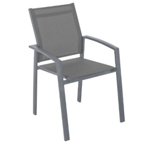 FAUTEUIL AVEC ACCOUDOIRS GRIS︱Lory