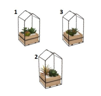 PLANTE MAISON AVEC LED, H.19CM︱Lory