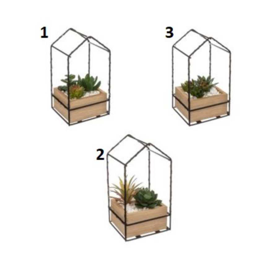 PLANTE MAISON AVEC LED, H.19CM PLANTE MAISON AVEC LED, H.19CM