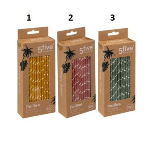PAILLE EN PAPIER X100PIECES︱Lory