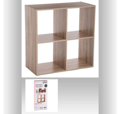 ETAGERE BOIS 4 CASES MIX︱Lory