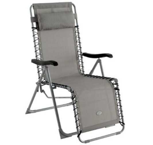 FAUTEUIL RELAX PLIANT GRIS︱Lory