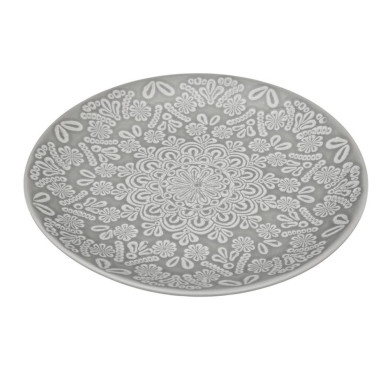 ASSIETTE PLATE GRISE 27CM︱Lory