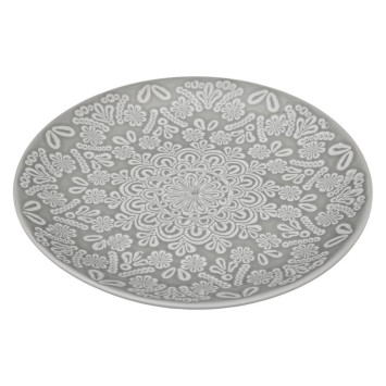ASSIETTE PLATE GRISE 27CM︱Lory