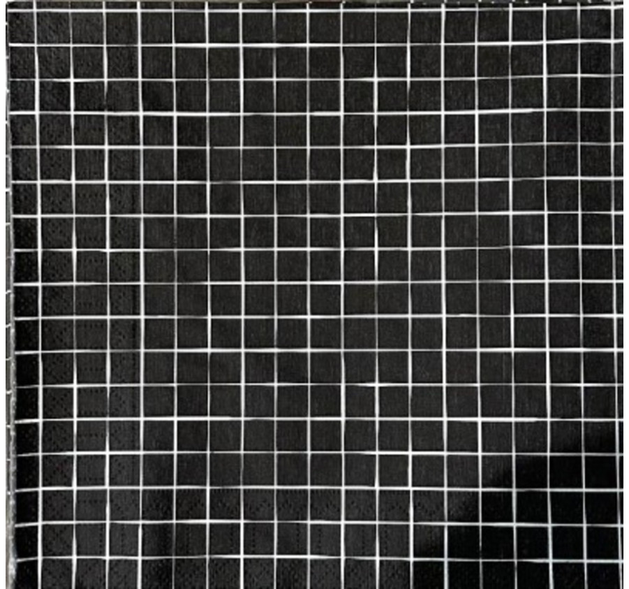 SERVIETTE EN PAPIER CARRE NOIR