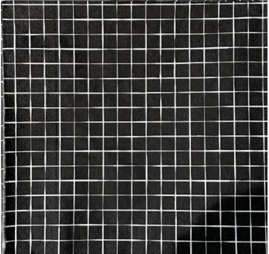 SERVIETTE EN PAPIER CARRE NOIR︱Lory
