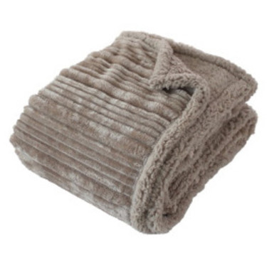 PLAID BEIGE FONCE 130X170CM︱Lory