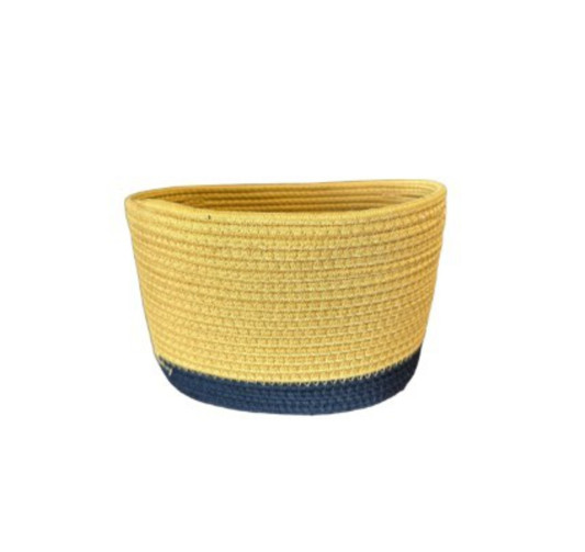 PANIER OVALE OCRE ET NOIR︱Lory