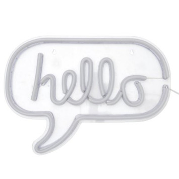 LAMPE LED EFFET NEON HELLO USB︱Lory