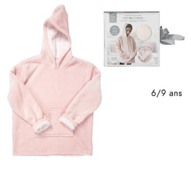 PLAID SWEAT A CAPUCHE ROSE︱Lory